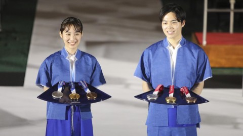 东京奥运倒计时五十天 颁奖礼服与领奖台惊艳亮相尽显和风与环保理念
